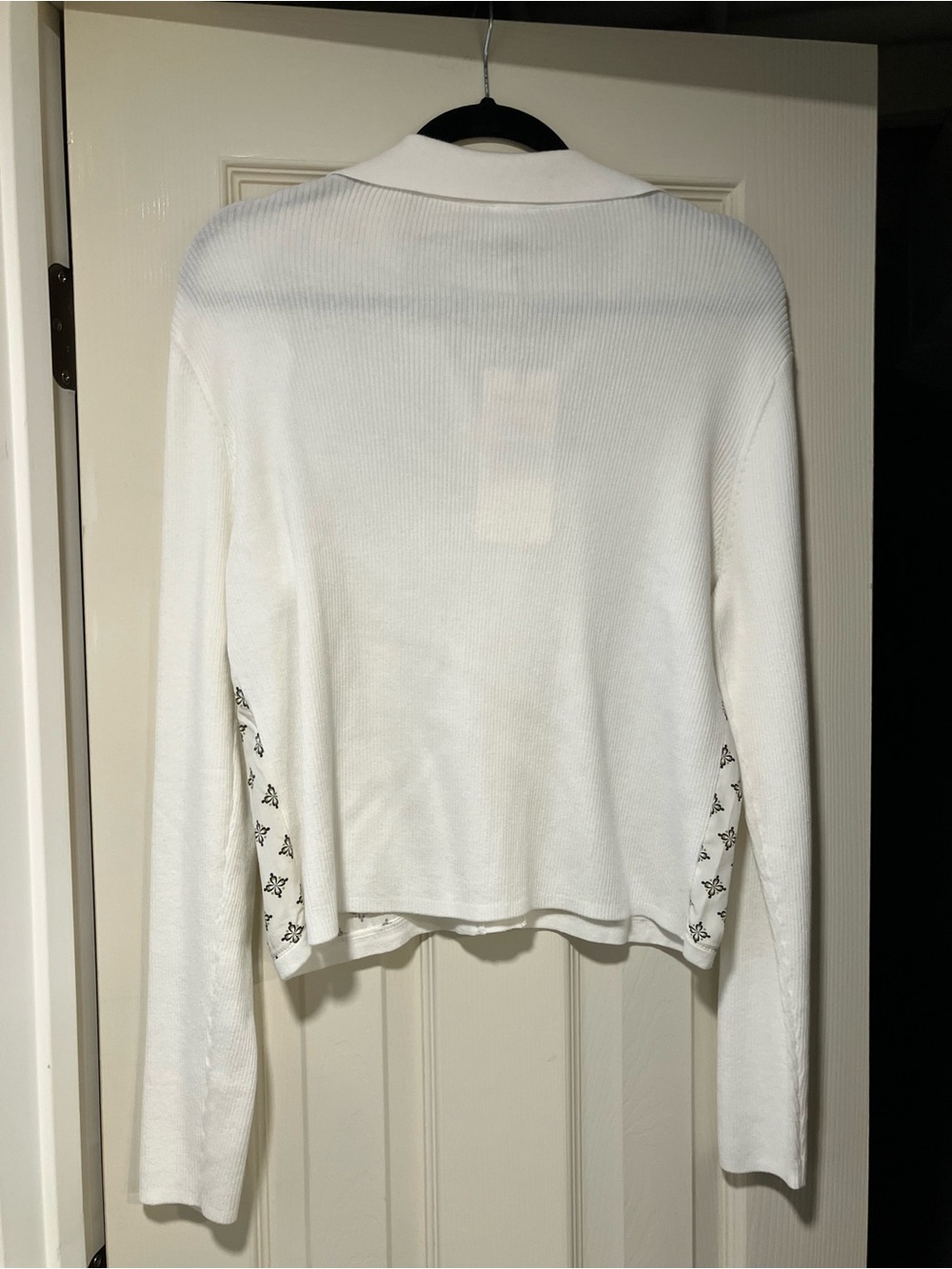 CAbi Collared mixed media Sweater - Prep pullover - Picture 2 of 2